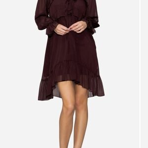 Melloday Ruffle Chiffon Dress – Size Small